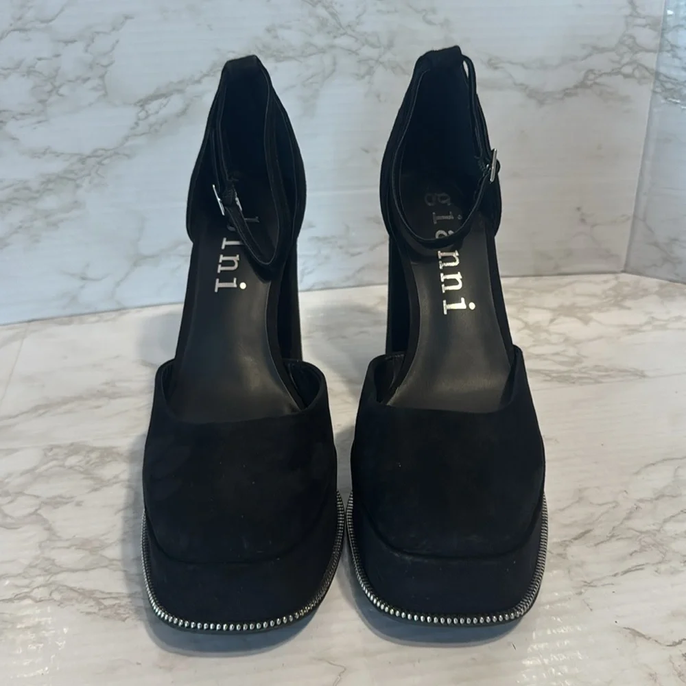 Gianni Bini Chellsie Ankle Strap Platform heels Shoes Size 9.5M